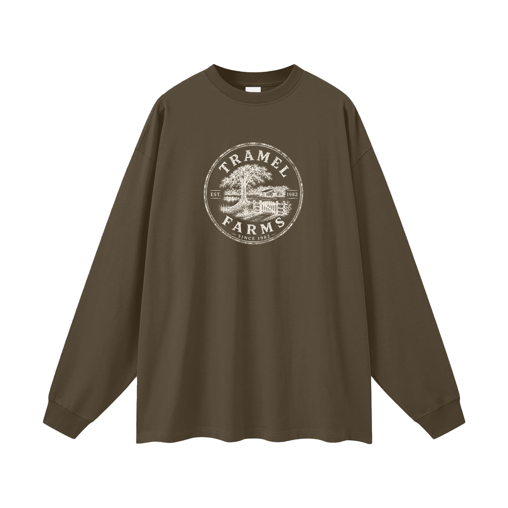 Tramel Farms Badge Long Sleeve — Heavy Cotton