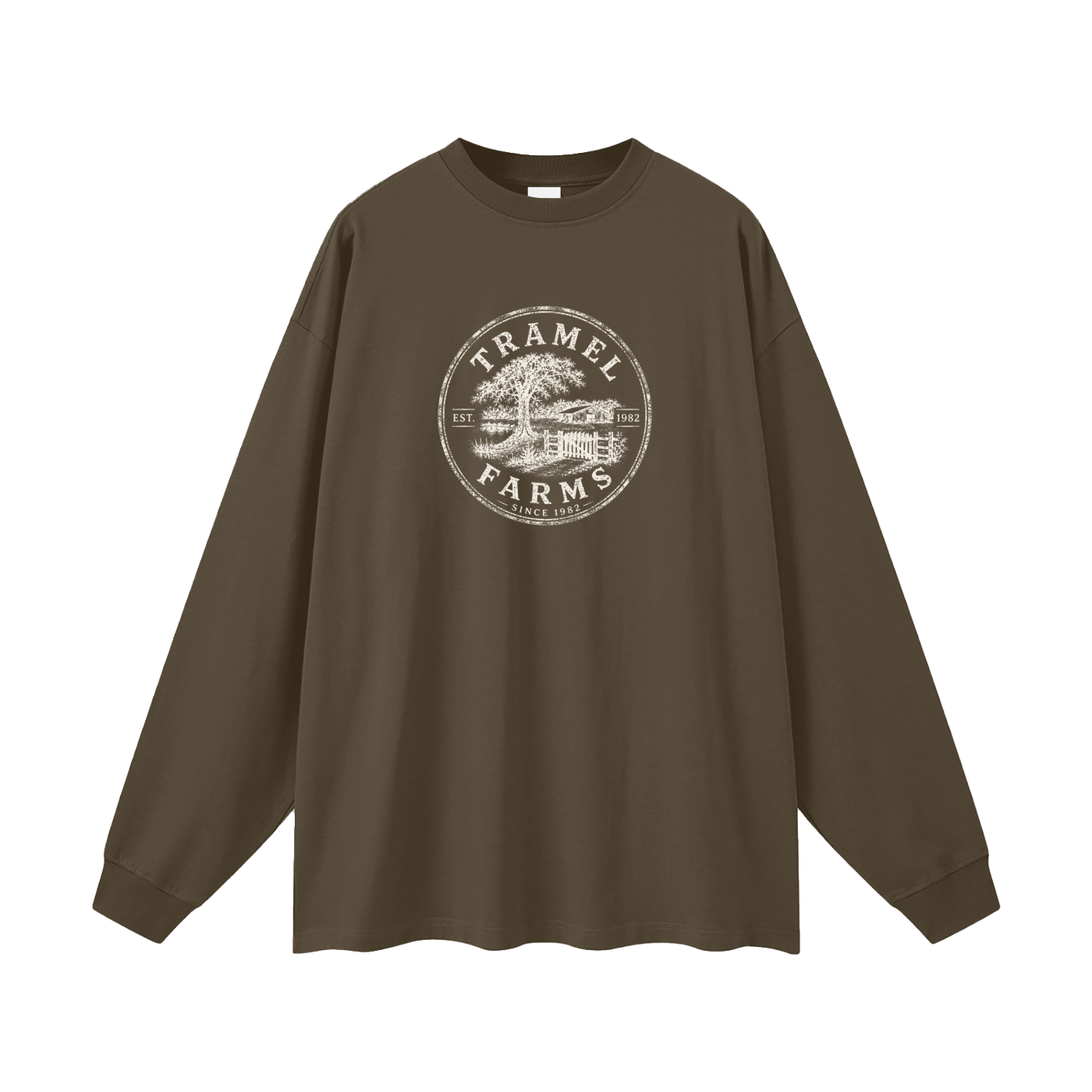 Tramel Farms Badge Long Sleeve — Heavy Cotton