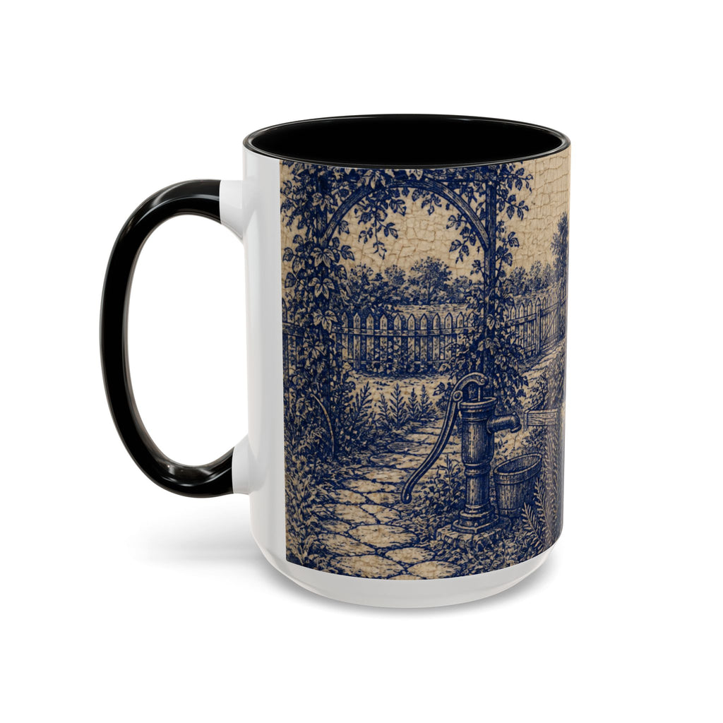 Farmhouse Coffee Mug – Transferware Kitchen Garden | Ceramic Accent Mug, 11oz or 15oz