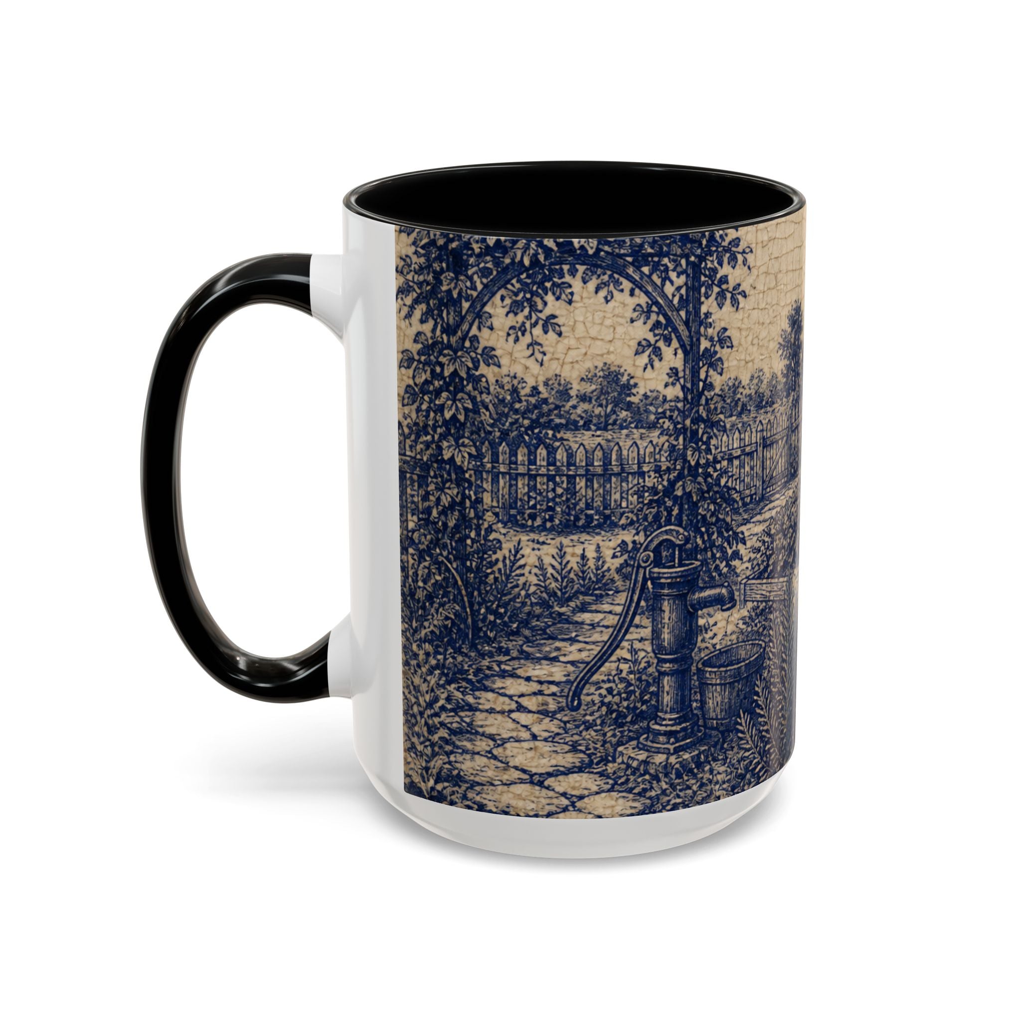 Farmhouse Coffee Mug – Transferware Kitchen Garden | Ceramic Accent Mug, 11oz or 15oz
