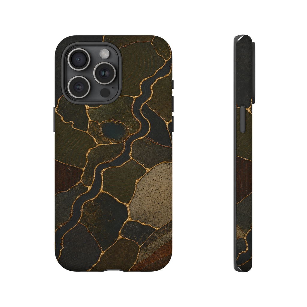 iPhone Case – Mended Ground Kintsugi | Tough Dual-Layer Case, iPhone 11–17