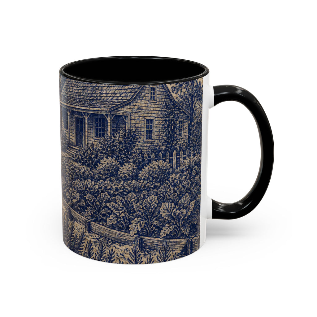Farmhouse Coffee Mug – Transferware Kitchen Garden | Ceramic Accent Mug, 11oz or 15oz