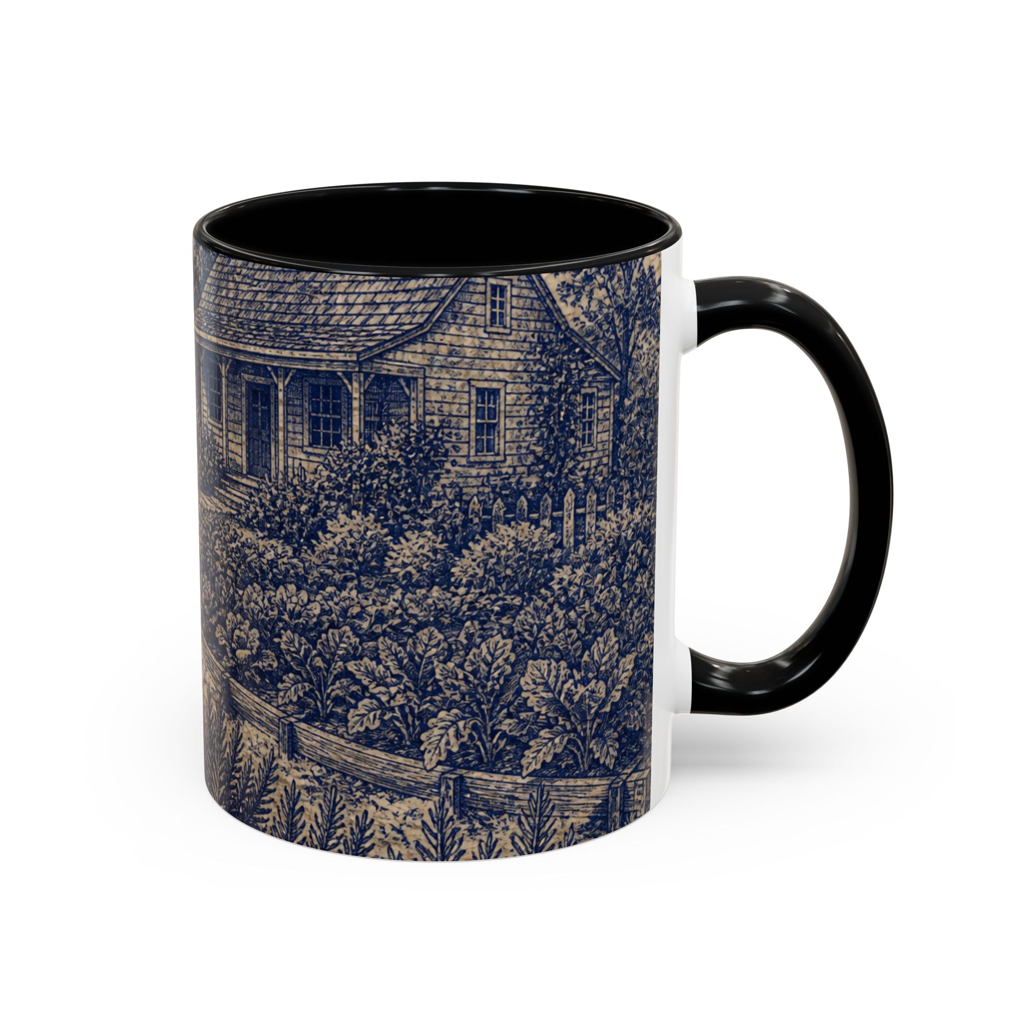 Farmhouse Coffee Mug – Transferware Kitchen Garden | Ceramic Accent Mug, 11oz or 15oz
