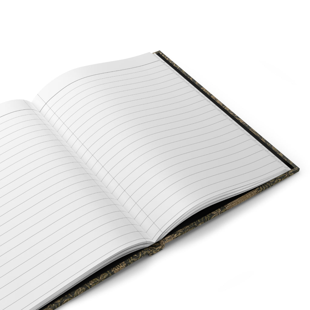 Hardcover Lined Journal – Grain-Sack Orchard Gate | 150-Page Notebook, 5.75x8