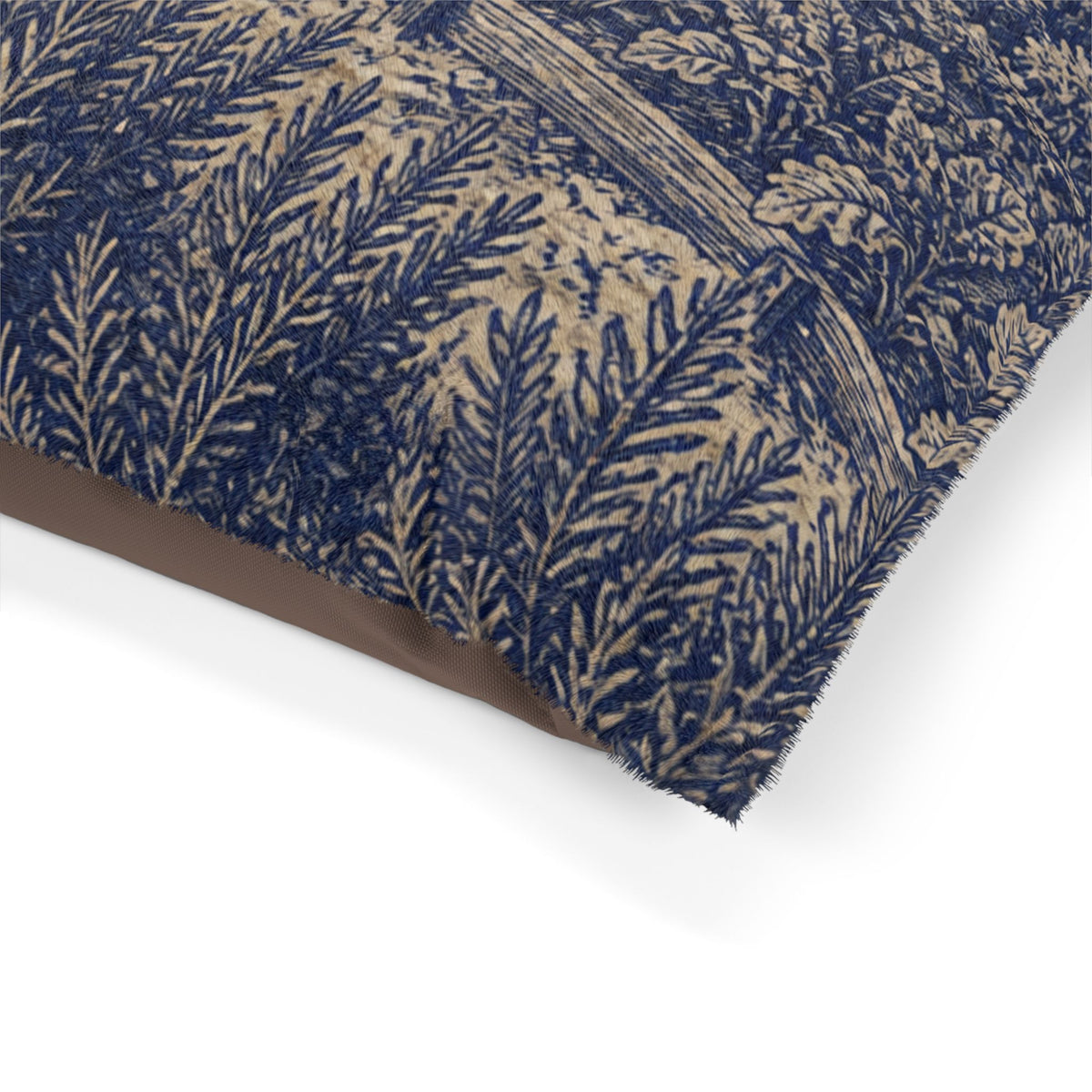 Washable Dog Bed – Transferware Kitchen Garden | Soft Fleece Pet Bed, 3 Sizes