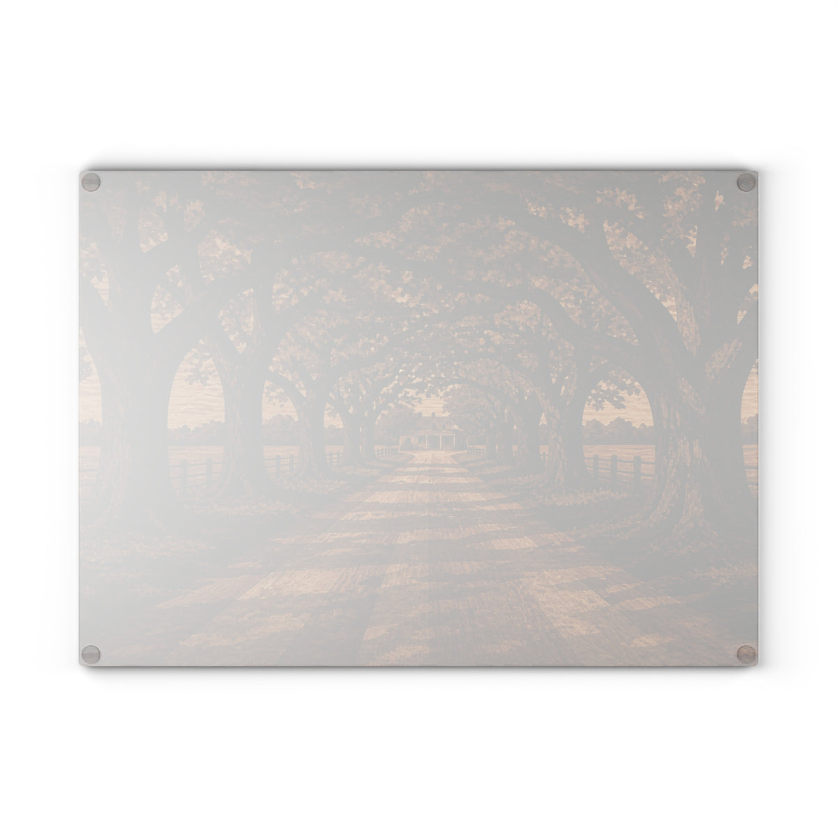 Glass Cutting Board – Marquetry Live-Oak Lane | Tempered Glass Charcuterie & Serving Board