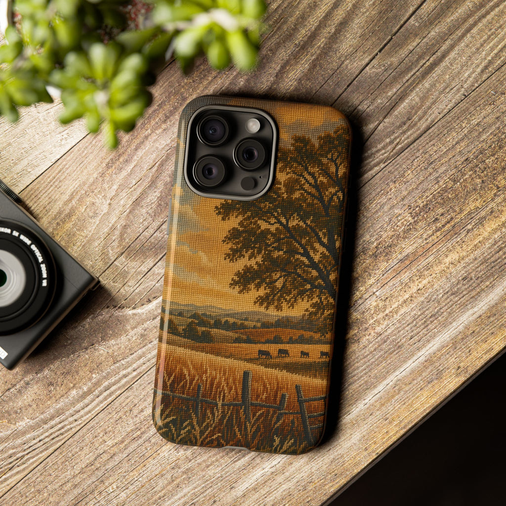iPhone Case – Long Season Needlepoint | Tough Dual-Layer Case, iPhone 11–17