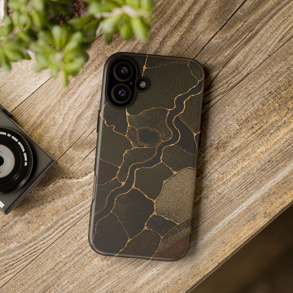 iPhone Case – Mended Ground Kintsugi | Tough Dual-Layer Case, iPhone 11–17