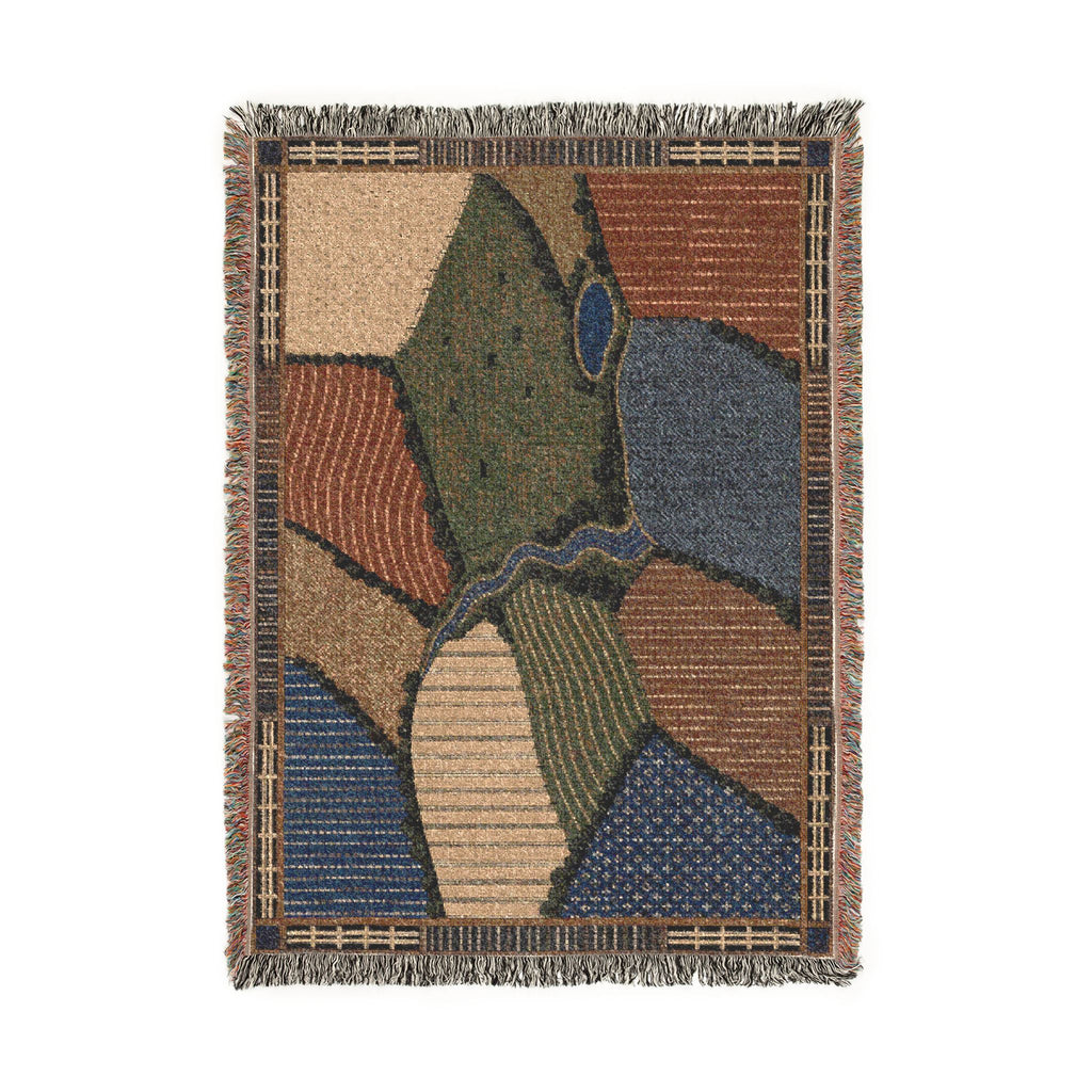 Woven Blanket – Harvest From Above | Cotton Wall Tapestry Throw, 52x37