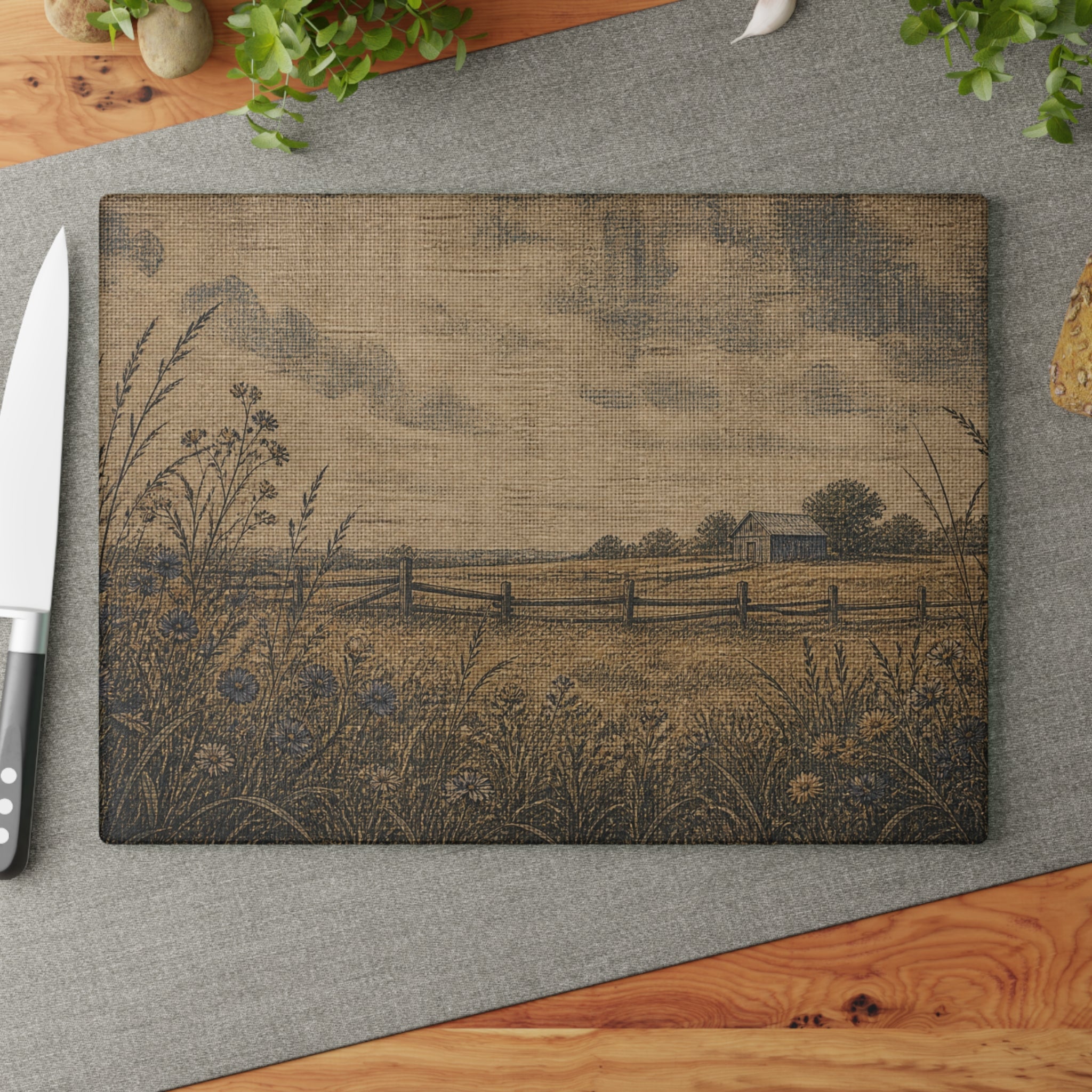 Glass Cutting Board – Linen Field & Barn | Tempered Glass Charcuterie & Serving Board