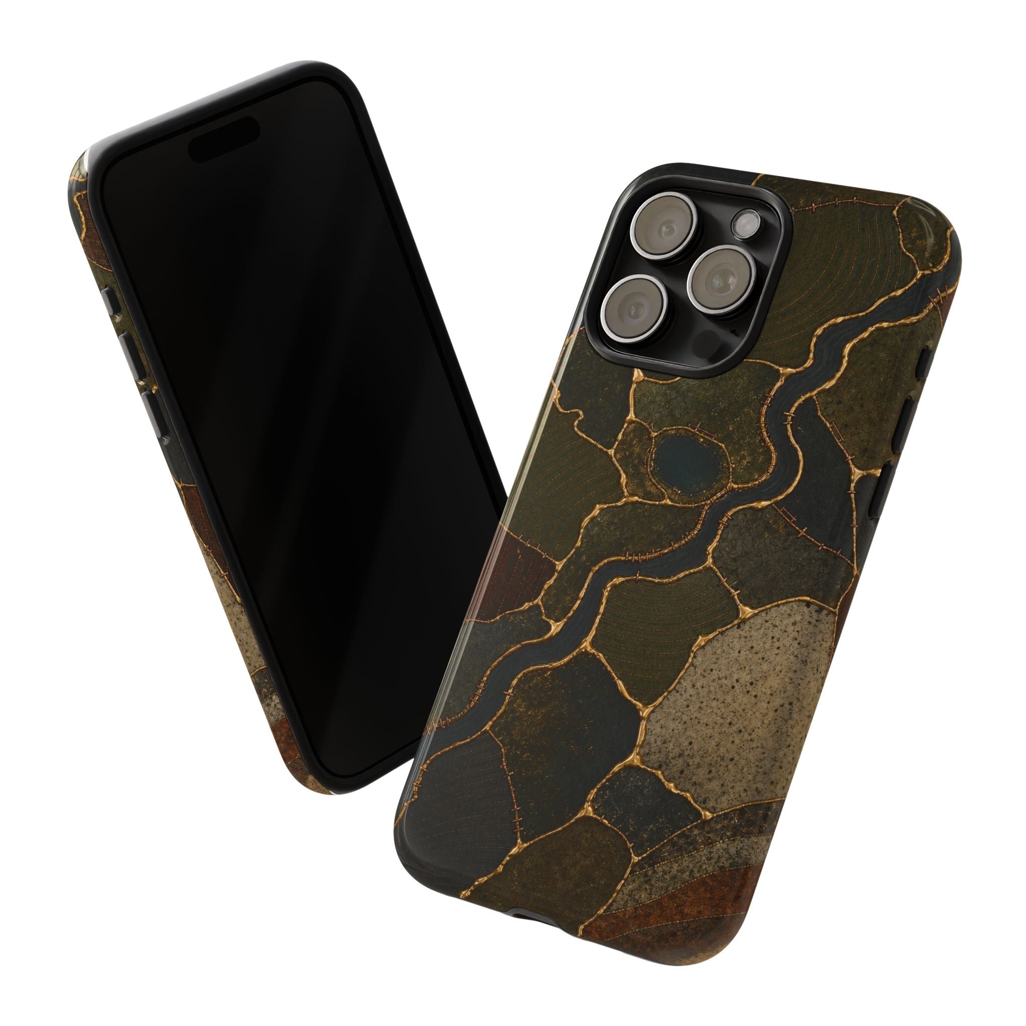 iPhone Case – Mended Ground Kintsugi | Tough Dual-Layer Case, iPhone 11–17