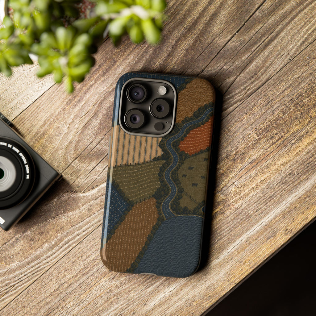 iPhone Case – Harvest From Above Patchwork | Tough Dual-Layer Case, iPhone 11–17