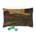 Washable Dog Bed – Quilted Pasture Sunset | Soft Fleece Pet Bed, 3 Sizes