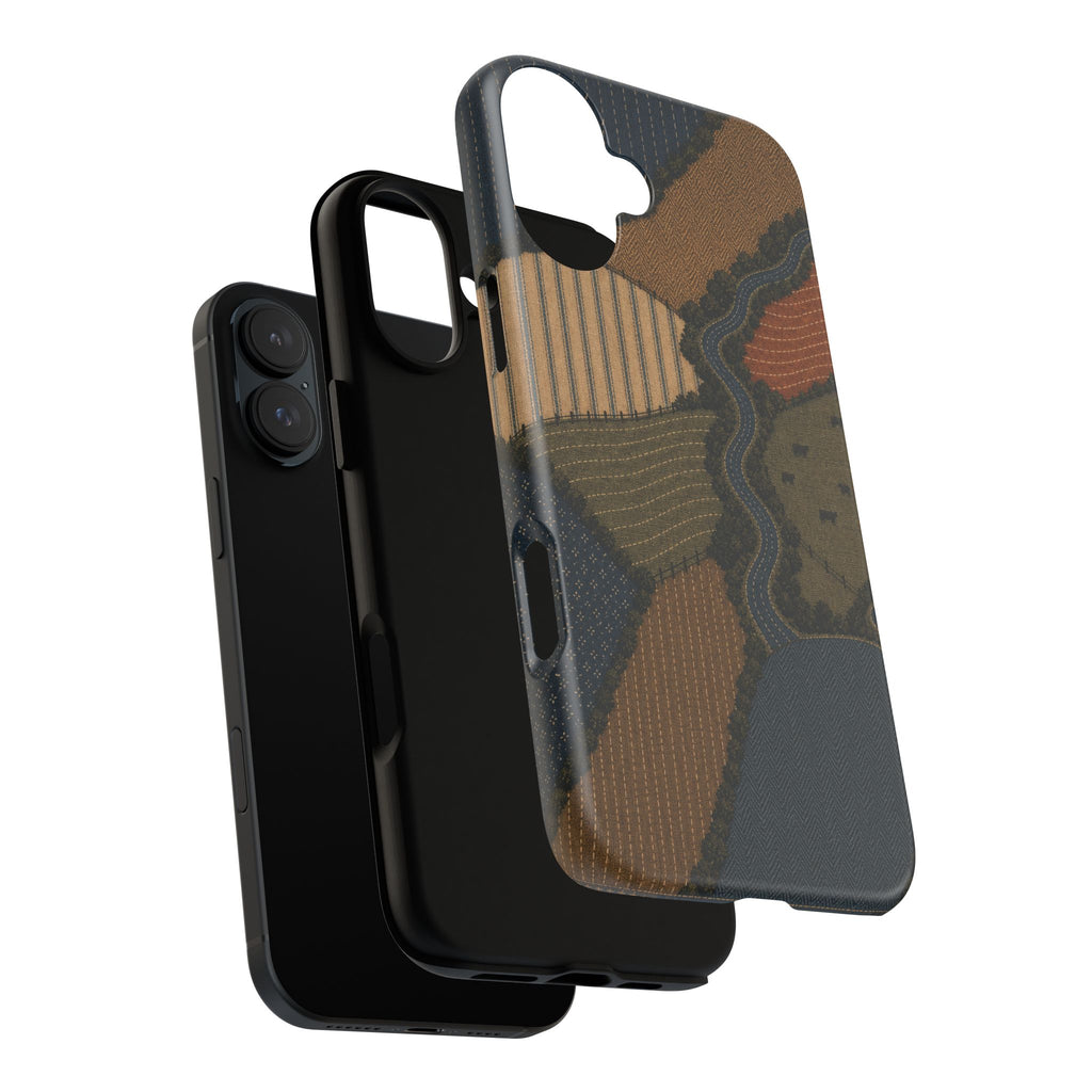 iPhone Case – Harvest From Above Patchwork | Tough Dual-Layer Case, iPhone 11–17