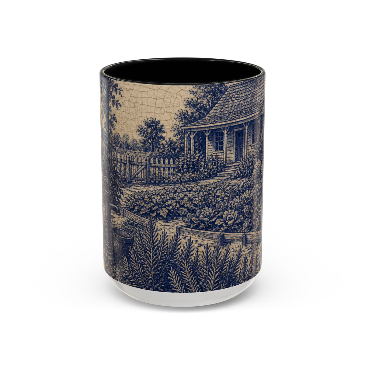 Farmhouse Coffee Mug – Transferware Kitchen Garden | Ceramic Accent Mug, 11oz or 15oz