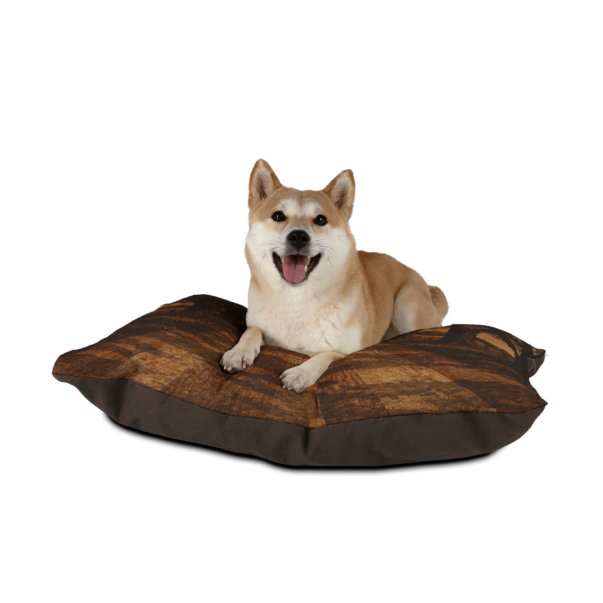 Washable Dog Bed – Marquetry Live-Oak Lane | Soft Fleece Pet Bed, 3 Sizes