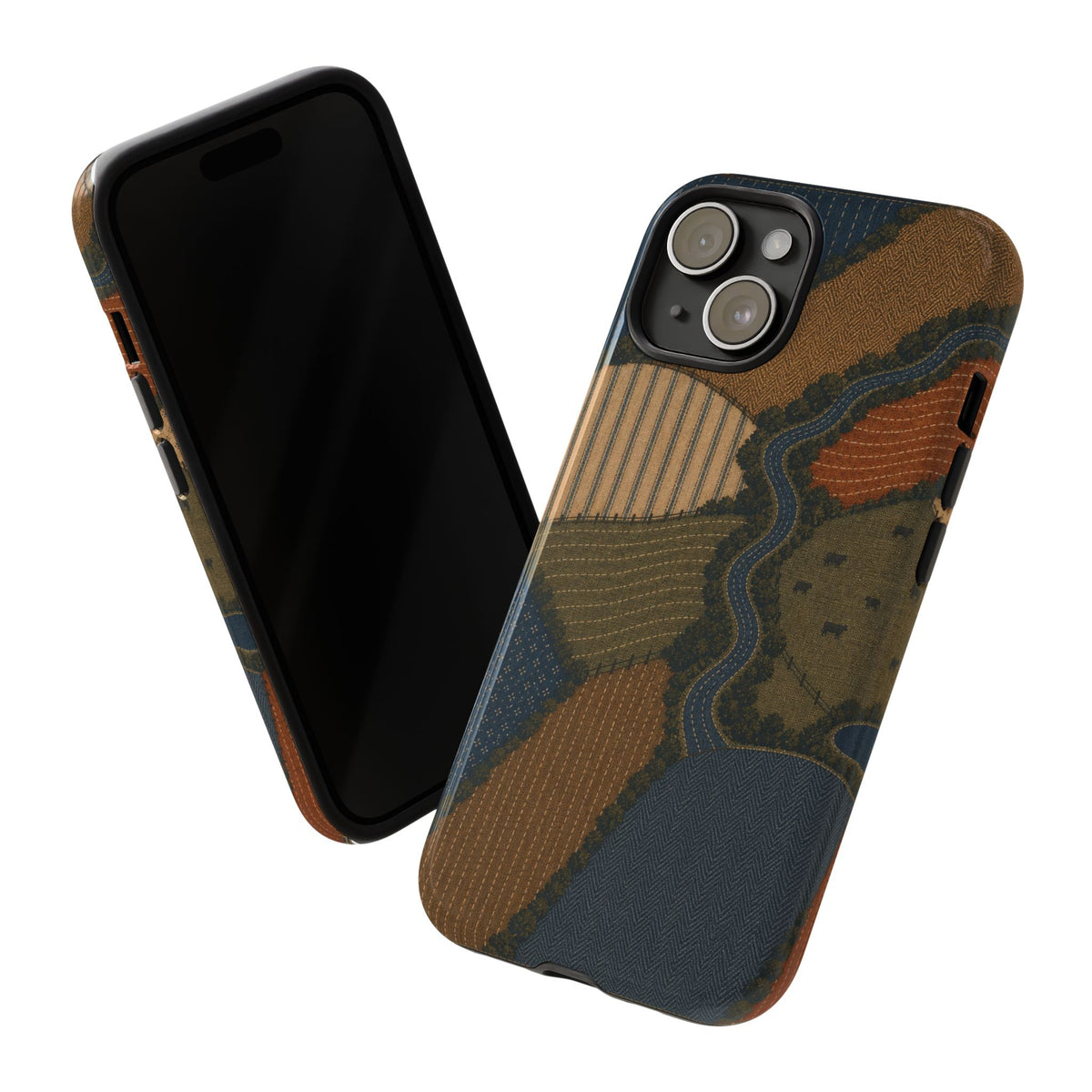 iPhone Case – Harvest From Above Patchwork | Tough Dual-Layer Case, iPhone 11–17