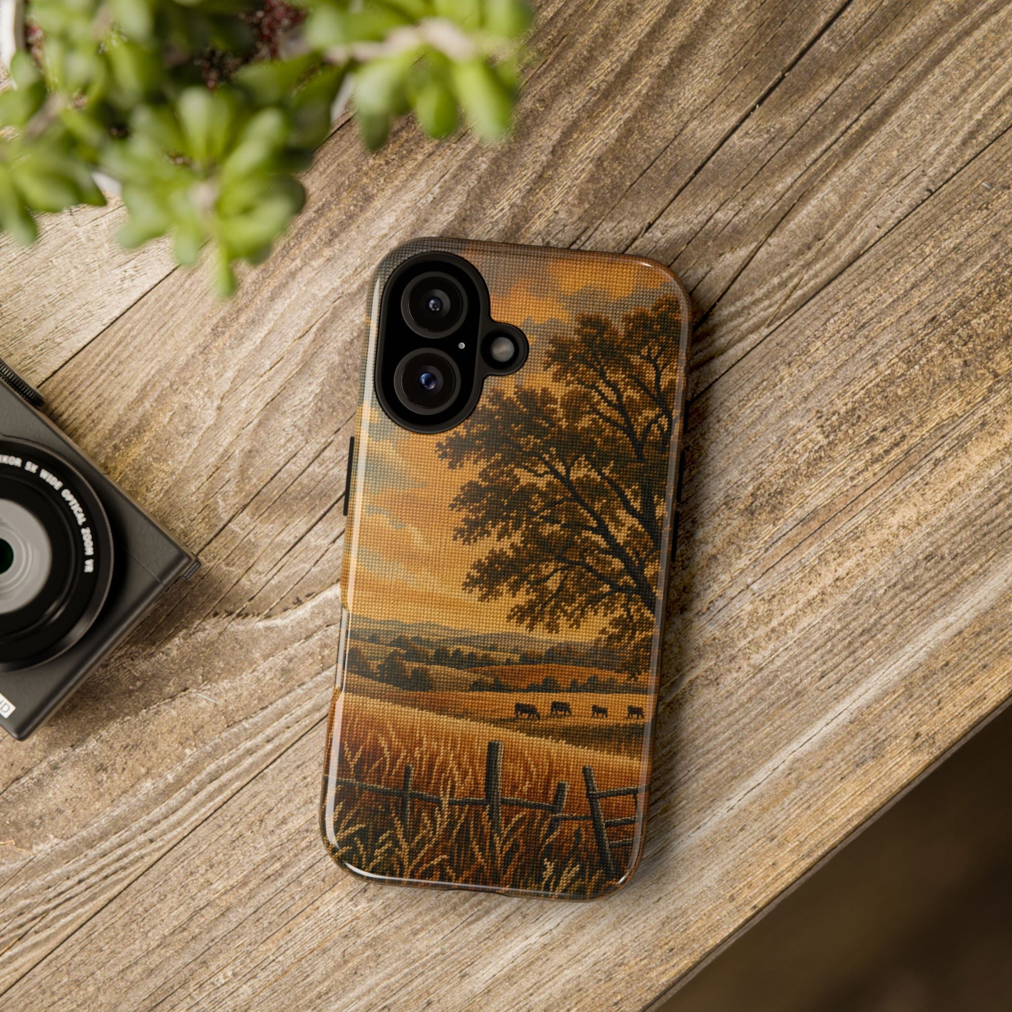 iPhone Case – Long Season Needlepoint | Tough Dual-Layer Case, iPhone 11–17