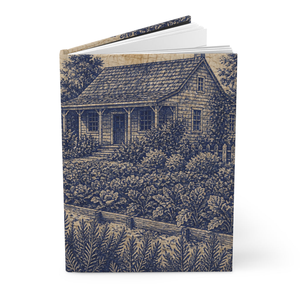 Hardcover Lined Journal – Transferware Kitchen Garden | 150-Page Notebook, 5.75x8