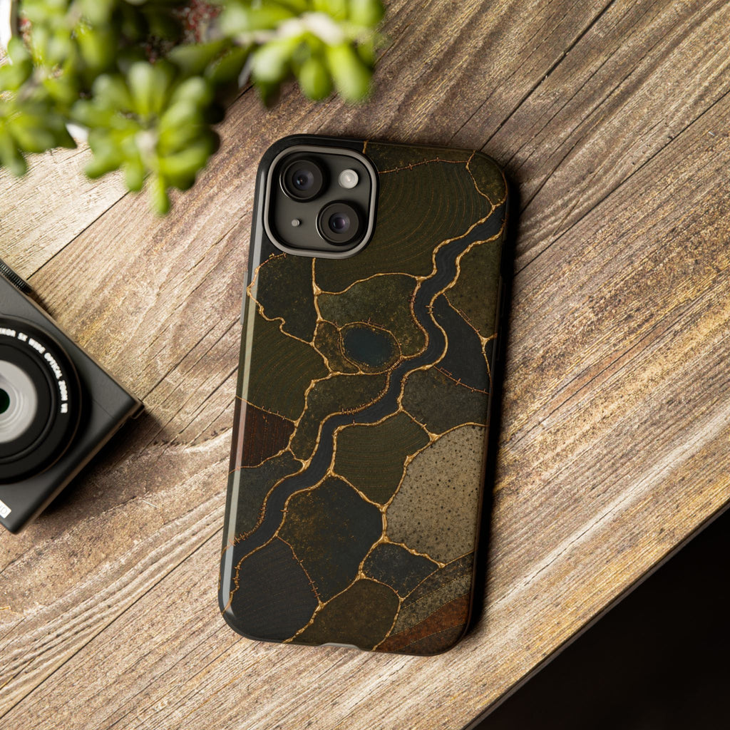 iPhone Case – Mended Ground Kintsugi | Tough Dual-Layer Case, iPhone 11–17