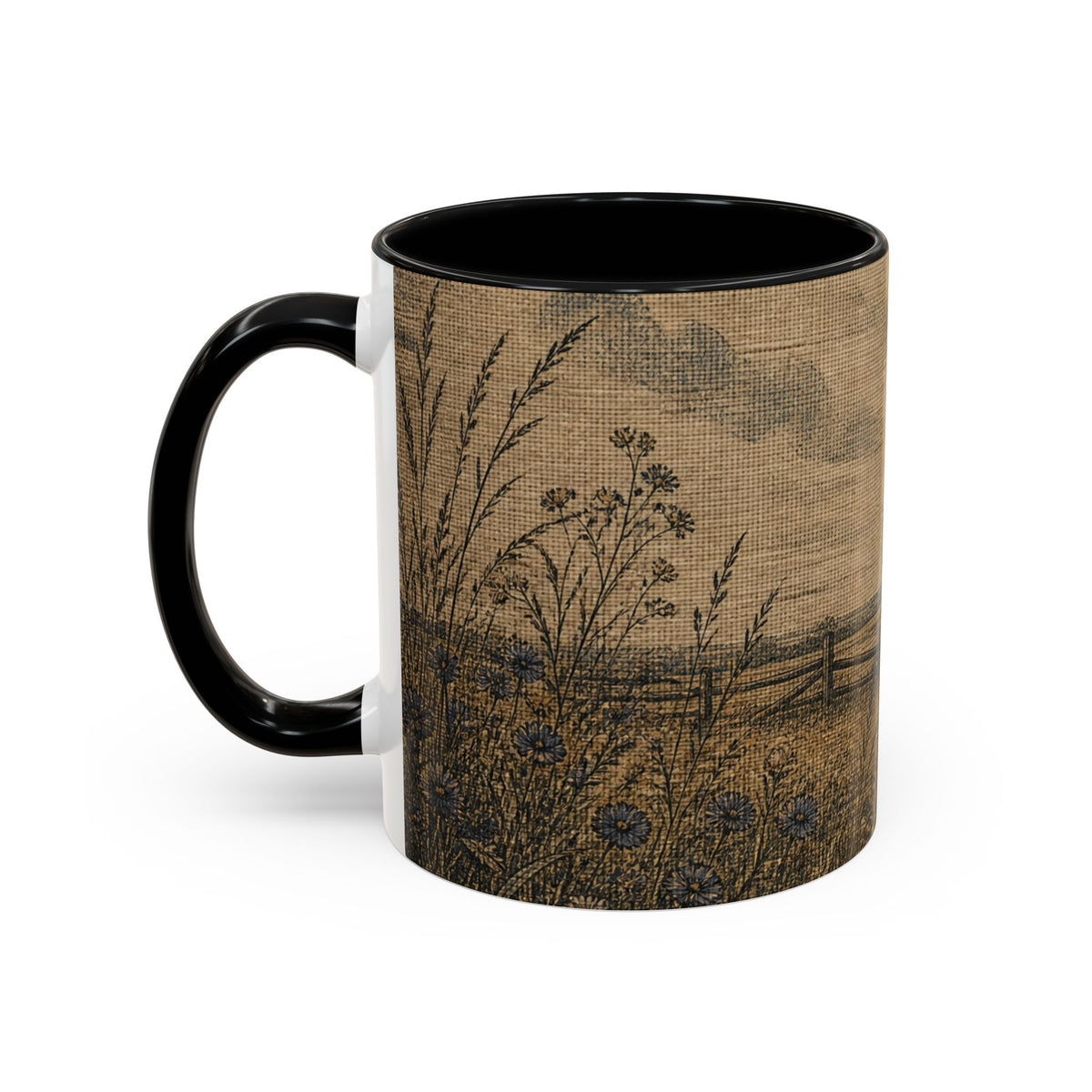 Farmhouse Coffee Mug – Linen Field & Barn | Ceramic Accent Mug, 11oz or 15oz