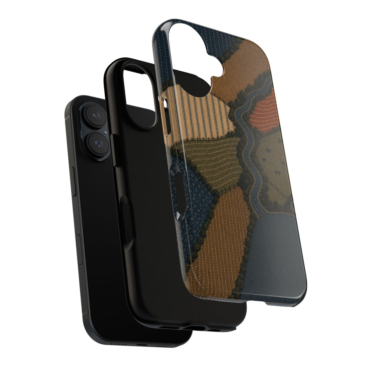 iPhone Case – Harvest From Above Patchwork | Tough Dual-Layer Case, iPhone 11–17