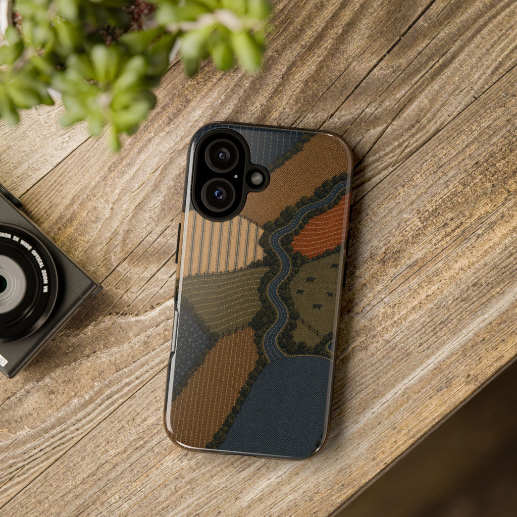 iPhone Case – Harvest From Above Patchwork | Tough Dual-Layer Case, iPhone 11–17