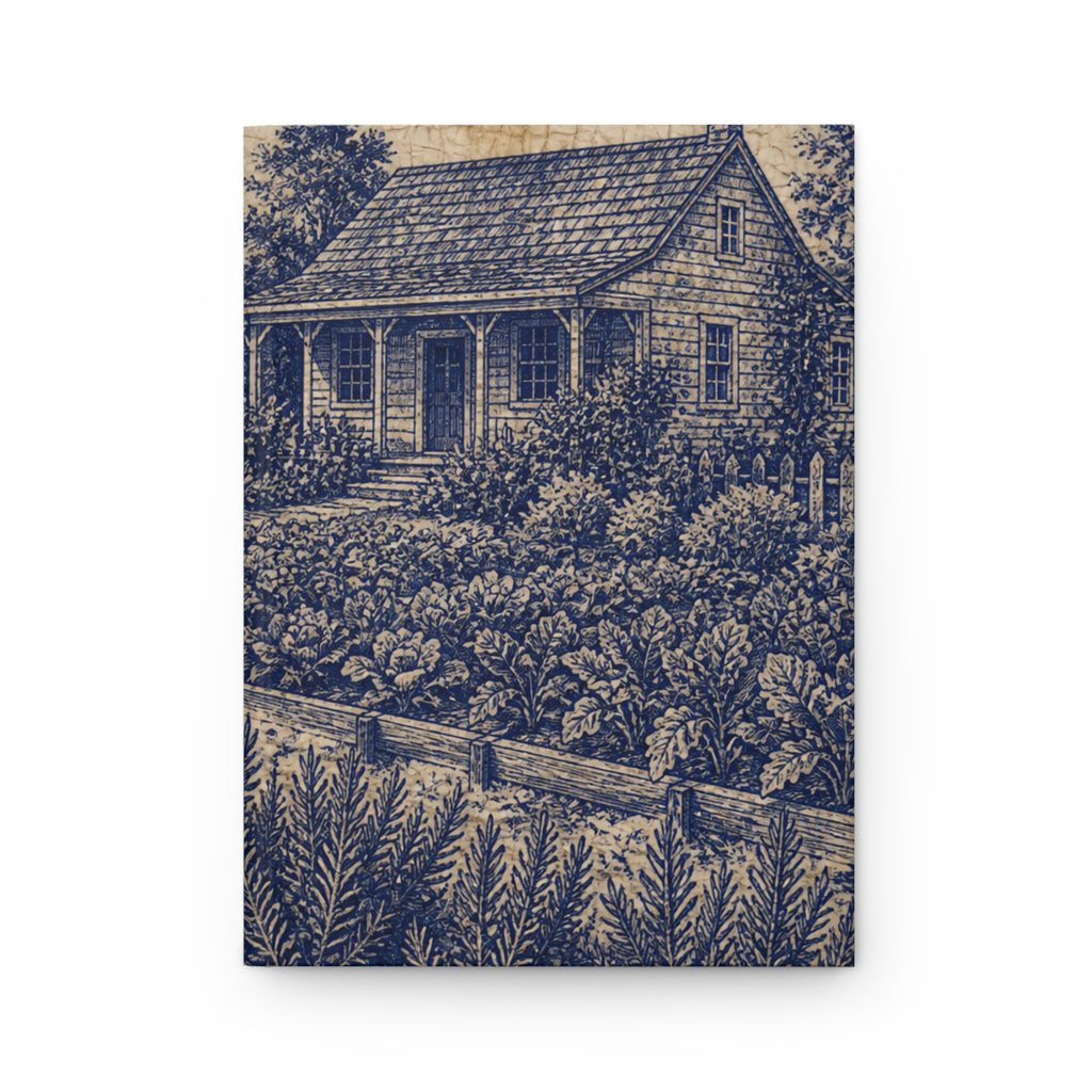 Hardcover Lined Journal – Transferware Kitchen Garden | 150-Page Notebook, 5.75x8
