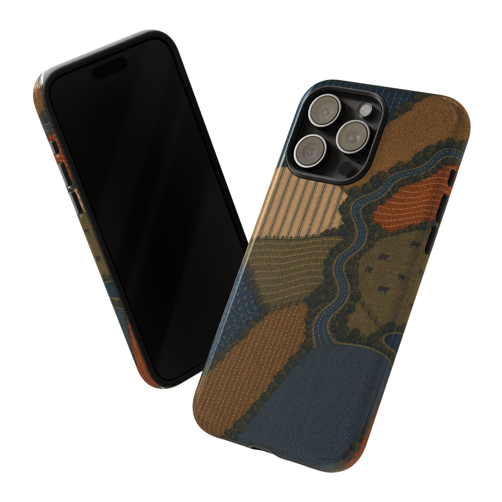 iPhone Case – Harvest From Above Patchwork | Tough Dual-Layer Case, iPhone 11–17