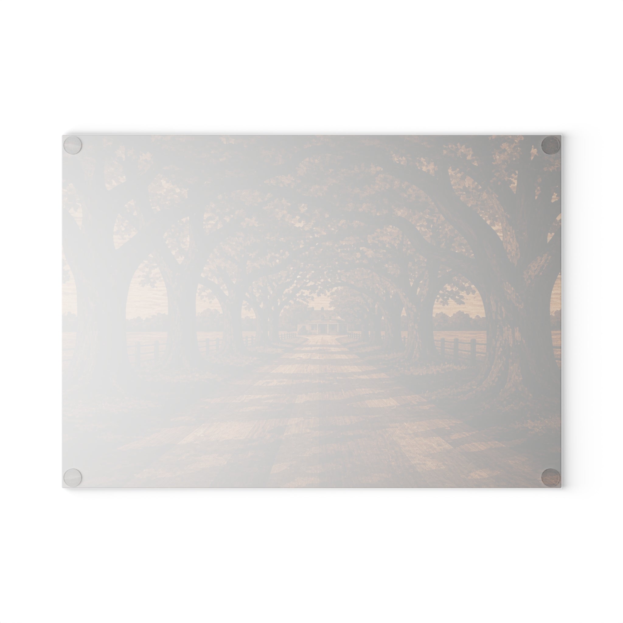 Glass Cutting Board – Marquetry Live-Oak Lane | Tempered Glass Charcuterie & Serving Board