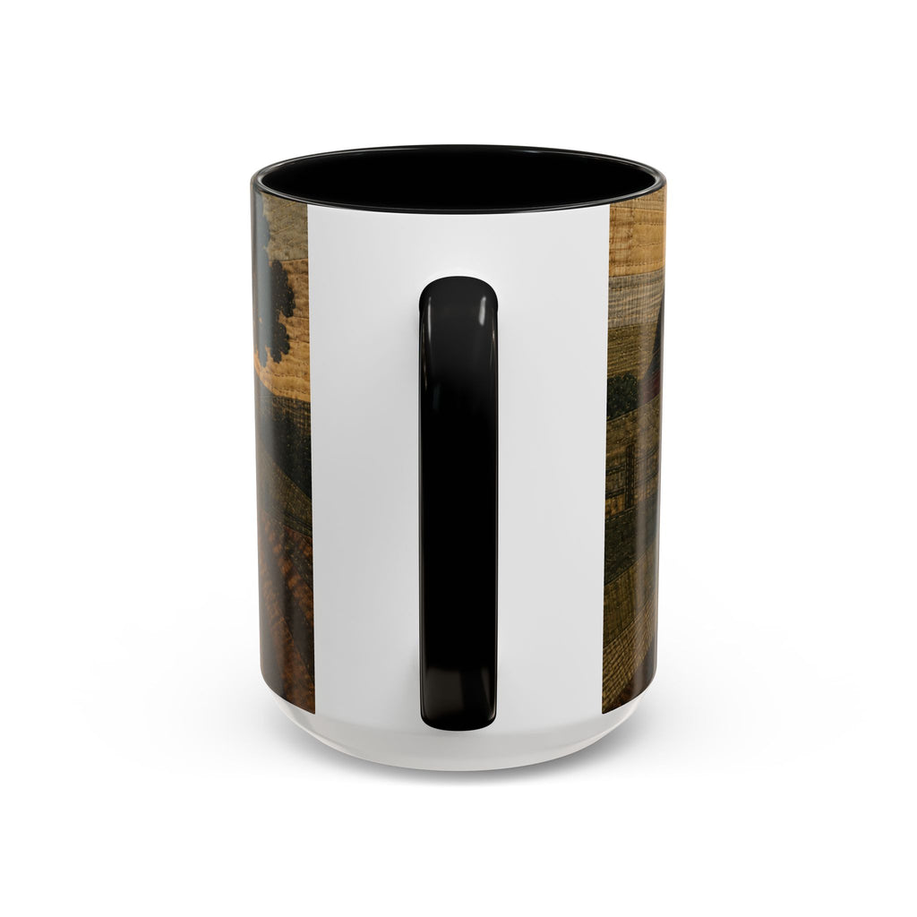 Farmhouse Coffee Mug – Quilted Pasture Sunset | Ceramic Accent Mug, 11oz or 15oz