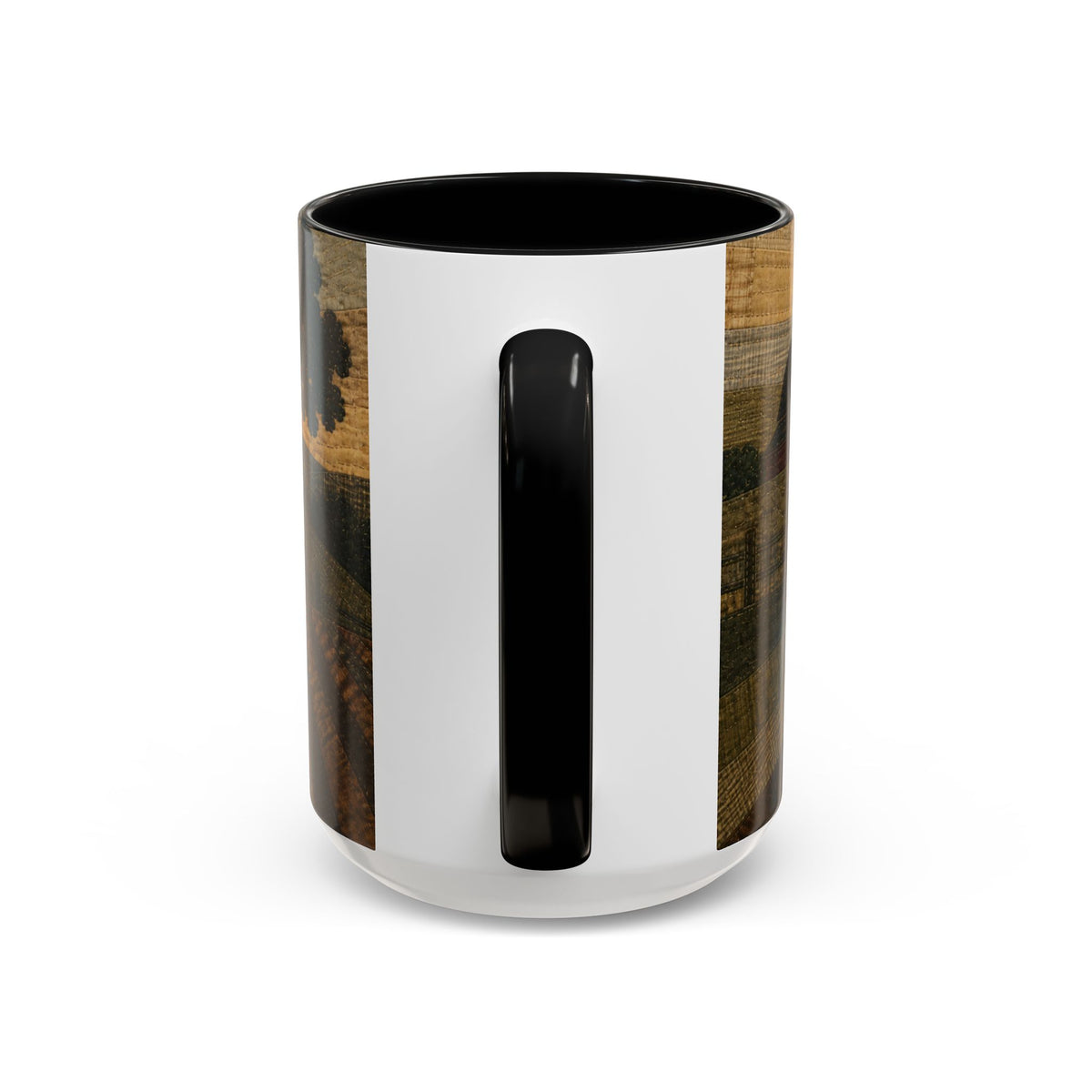 Farmhouse Coffee Mug – Quilted Pasture Sunset | Ceramic Accent Mug, 11oz or 15oz