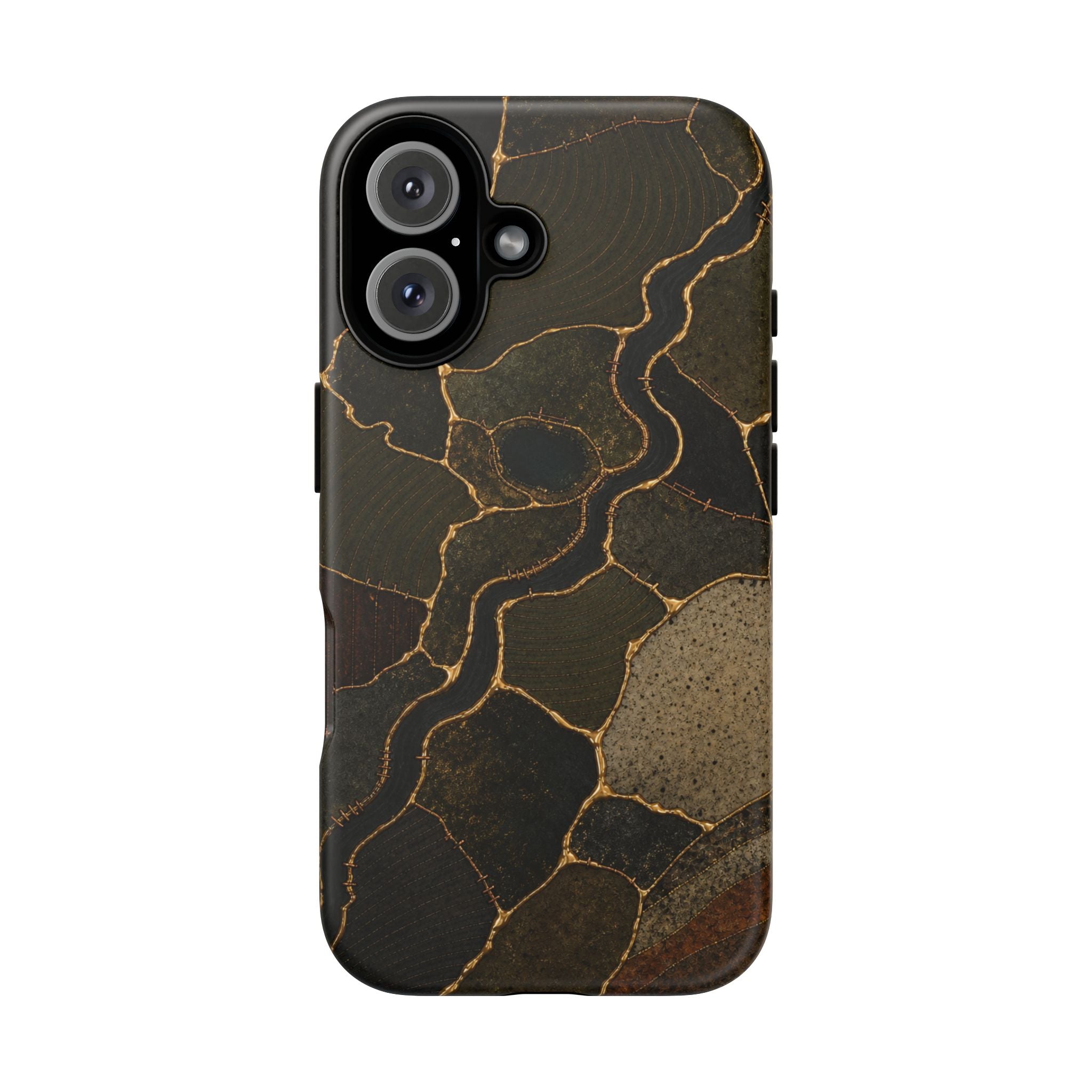 iPhone Case – Mended Ground Kintsugi | Tough Dual-Layer Case, iPhone 11–17