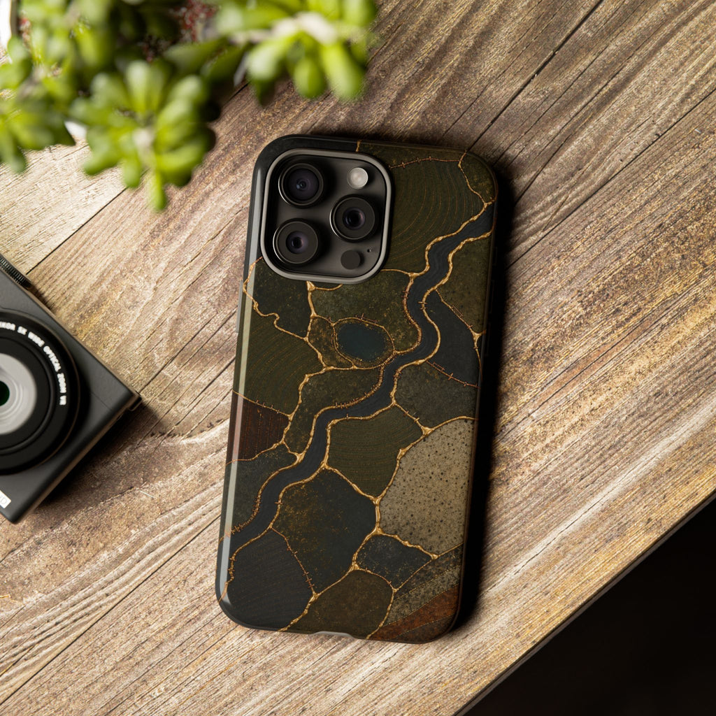 iPhone Case – Mended Ground Kintsugi | Tough Dual-Layer Case, iPhone 11–17