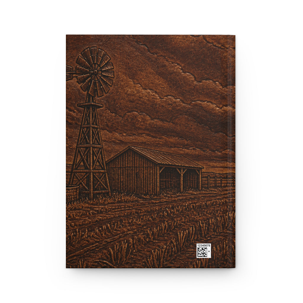 Windmill Hardcover Lined Journal – Embossed Leather Windmill | 150-Page Notebook, 5.75x8