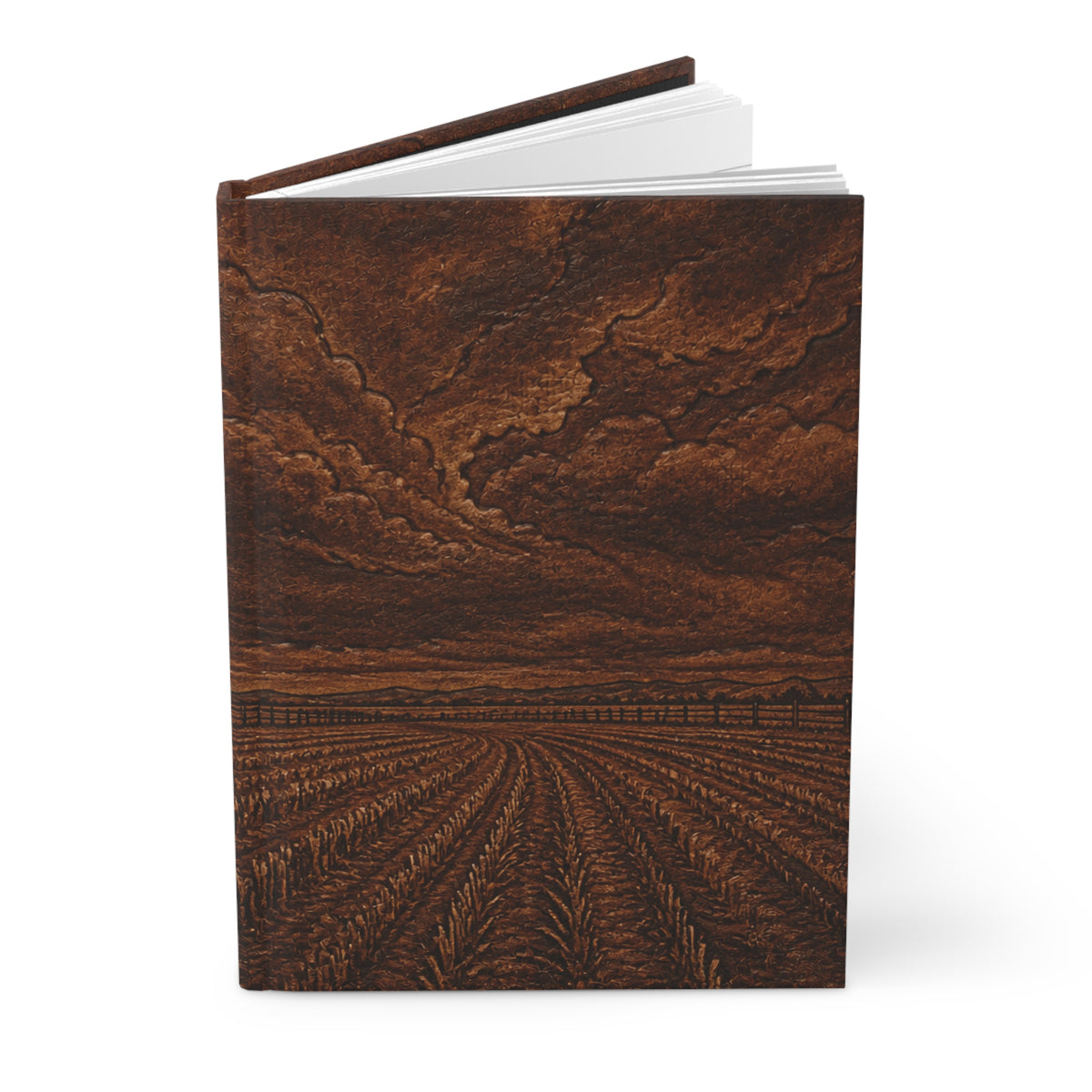 Windmill Hardcover Lined Journal – Embossed Leather Windmill | 150-Page Notebook, 5.75x8