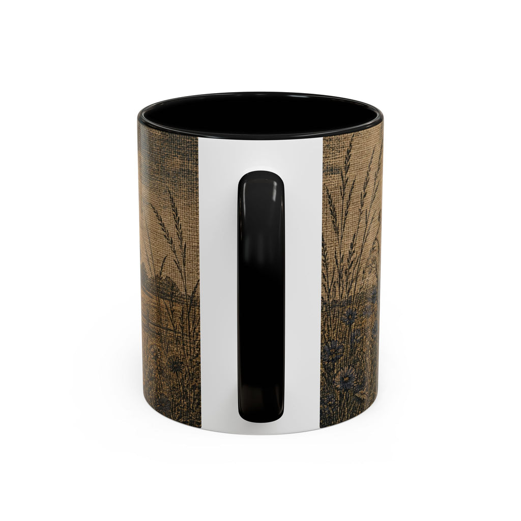Farmhouse Coffee Mug – Linen Field & Barn | Ceramic Accent Mug, 11oz or 15oz
