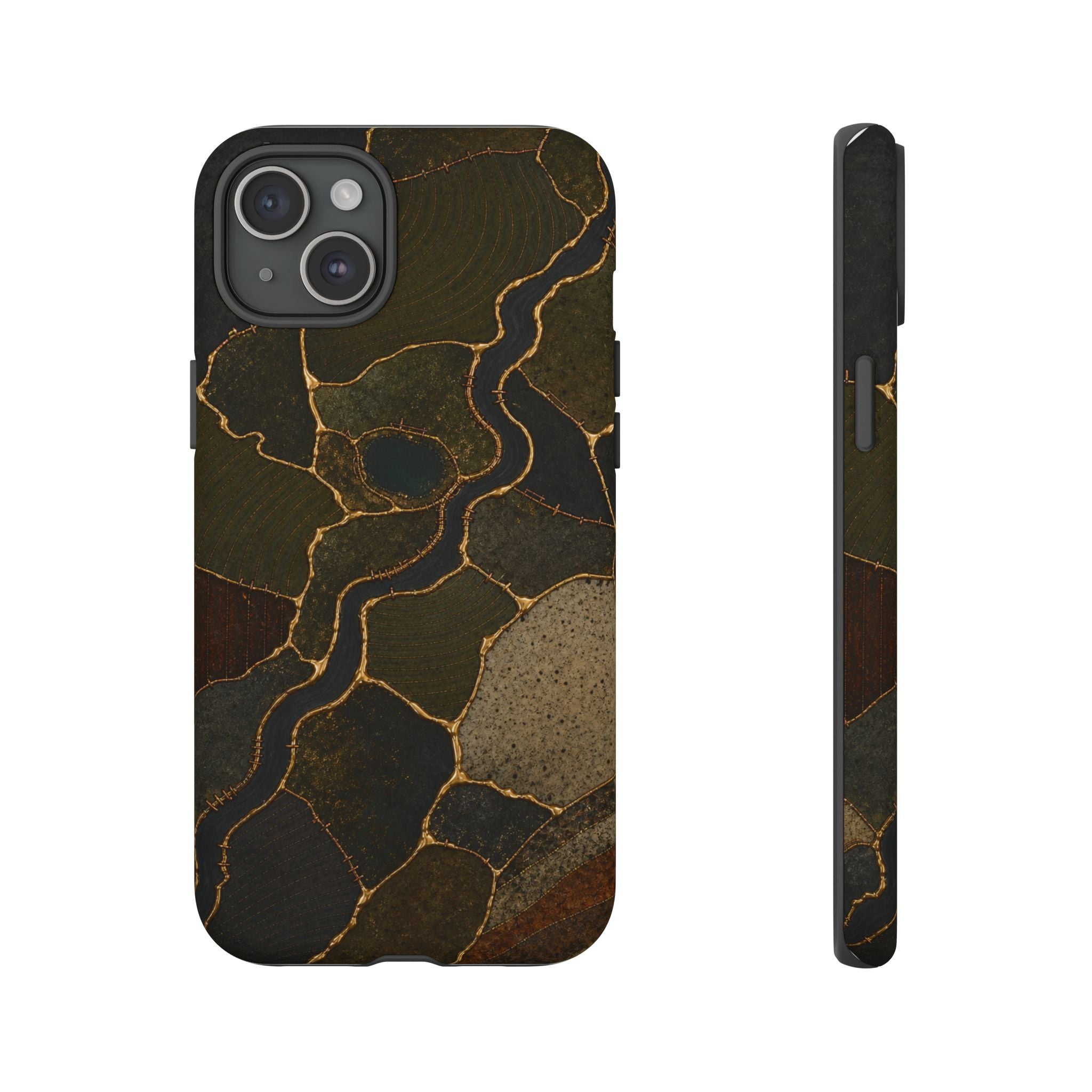 iPhone Case – Mended Ground Kintsugi | Tough Dual-Layer Case, iPhone 11–17