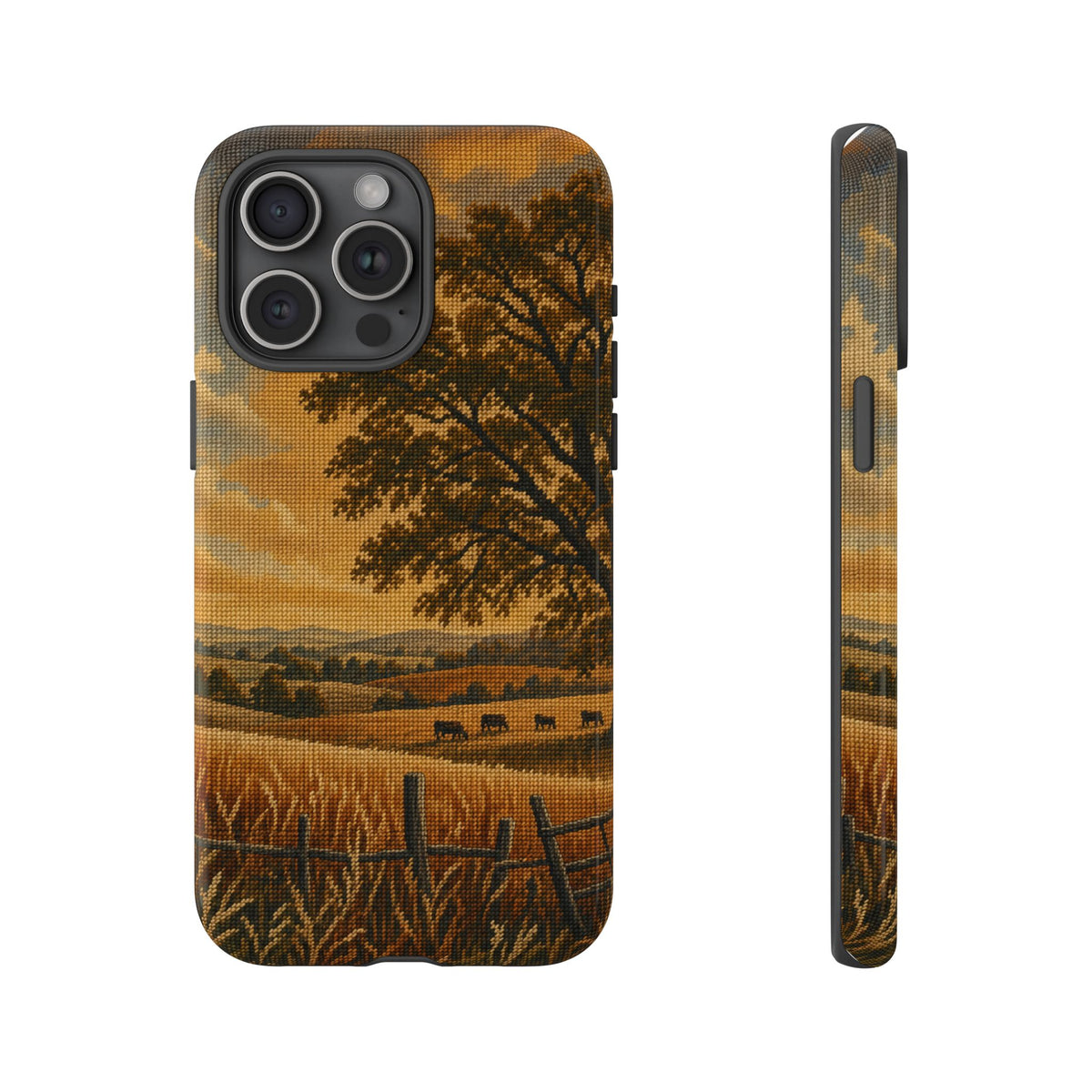 iPhone Case – Long Season Needlepoint | Tough Dual-Layer Case, iPhone 11–17
