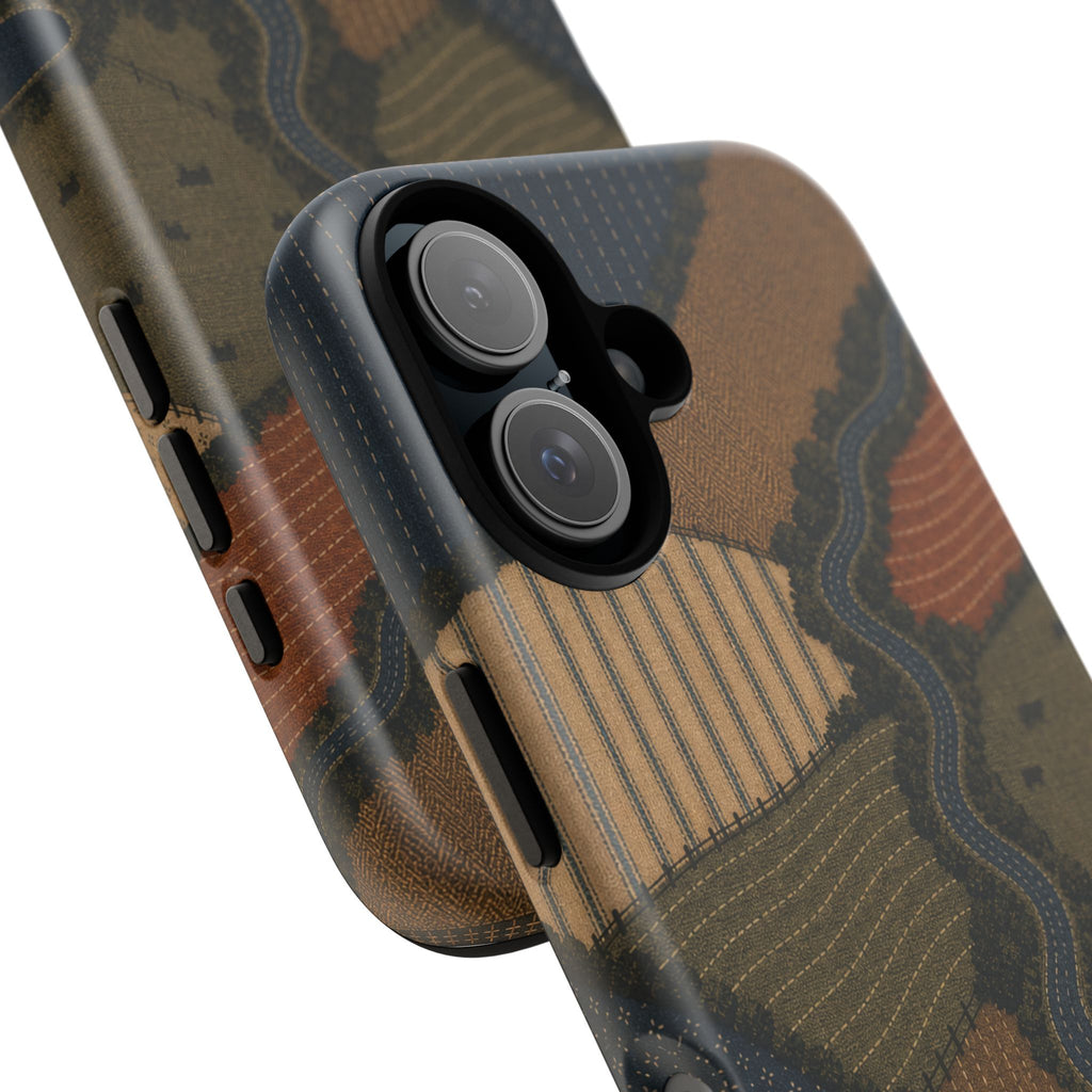 iPhone Case – Harvest From Above Patchwork | Tough Dual-Layer Case, iPhone 11–17