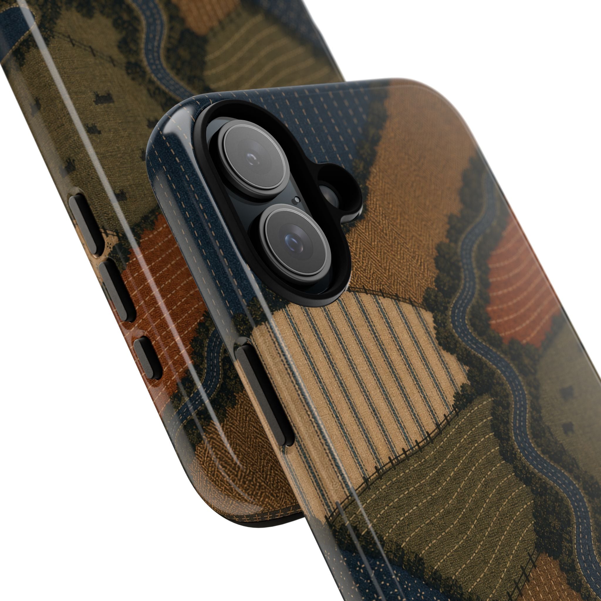 iPhone Case – Harvest From Above Patchwork | Tough Dual-Layer Case, iPhone 11–17
