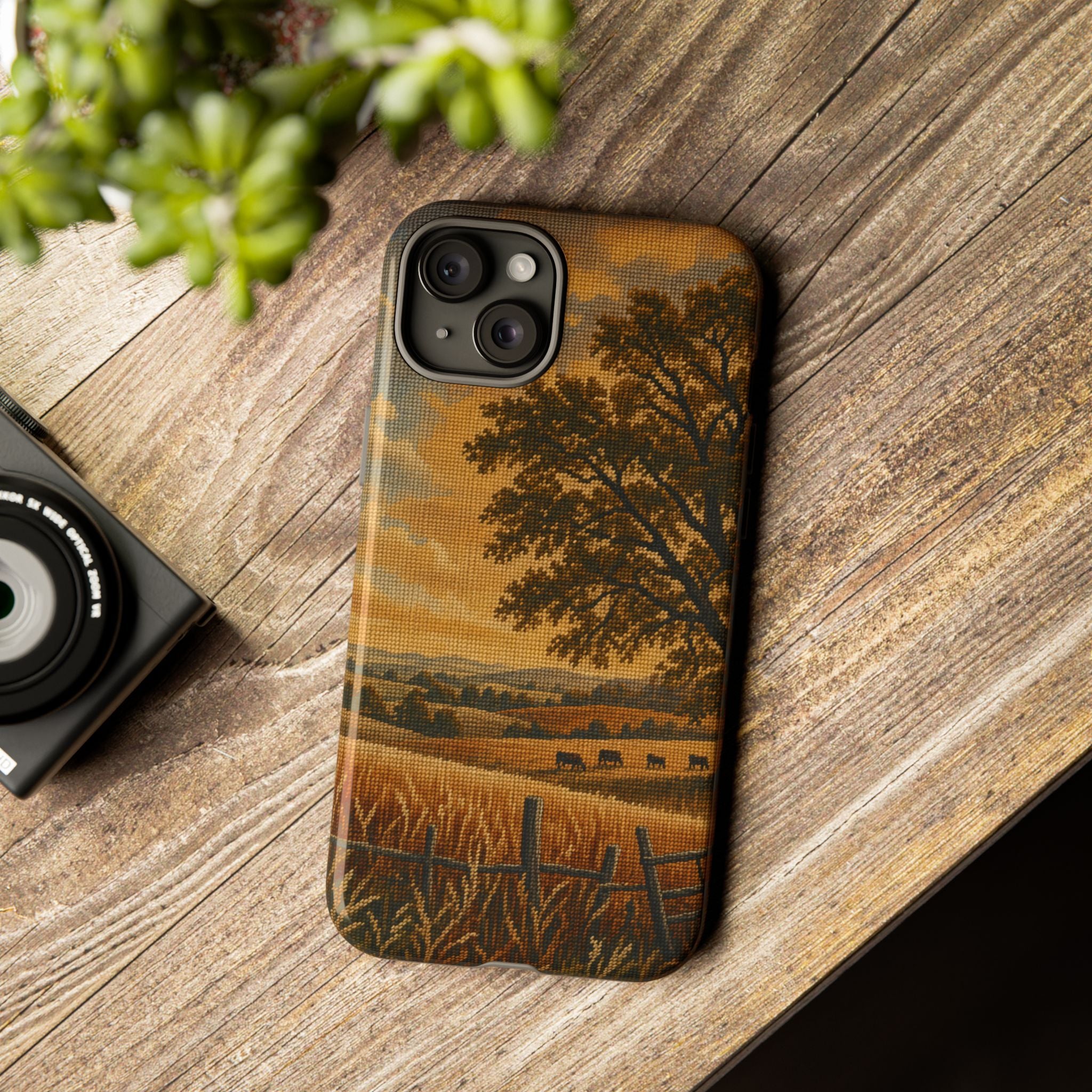 iPhone Case – Long Season Needlepoint | Tough Dual-Layer Case, iPhone 11–17