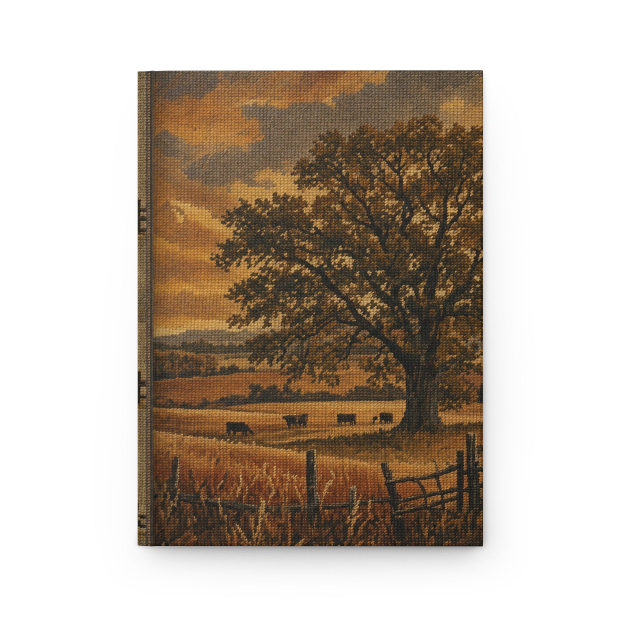 Hardcover Lined Journal – Long Season Needlepoint | 150-Page Notebook, 5.75x8