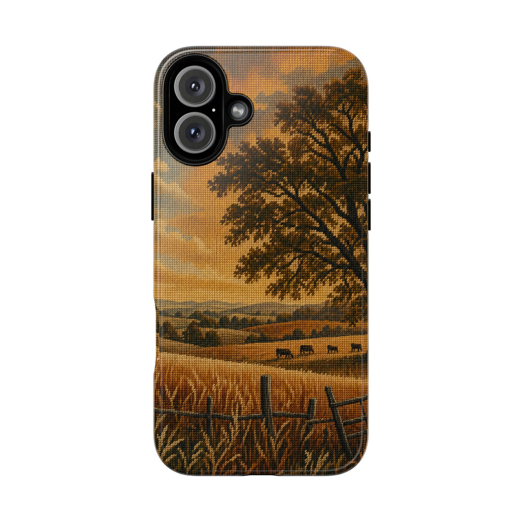 iPhone Case – Long Season Needlepoint | Tough Dual-Layer Case, iPhone 11–17