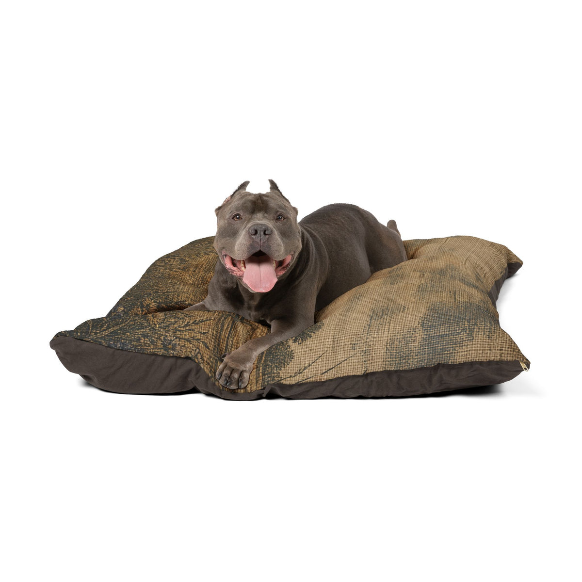 Washable Dog Bed – Linen Field & Barn | Soft Fleece Pet Bed, 3 Sizes