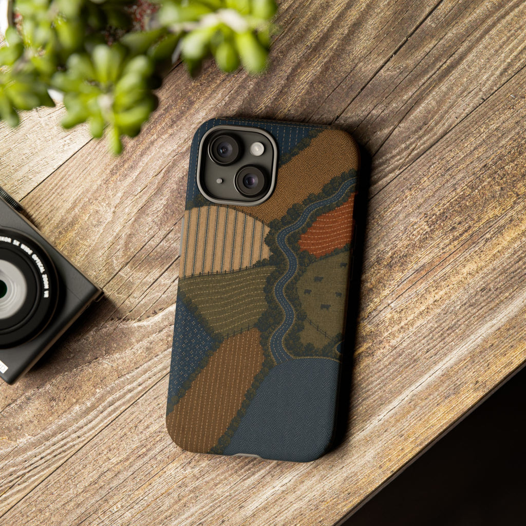 iPhone Case – Harvest From Above Patchwork | Tough Dual-Layer Case, iPhone 11–17