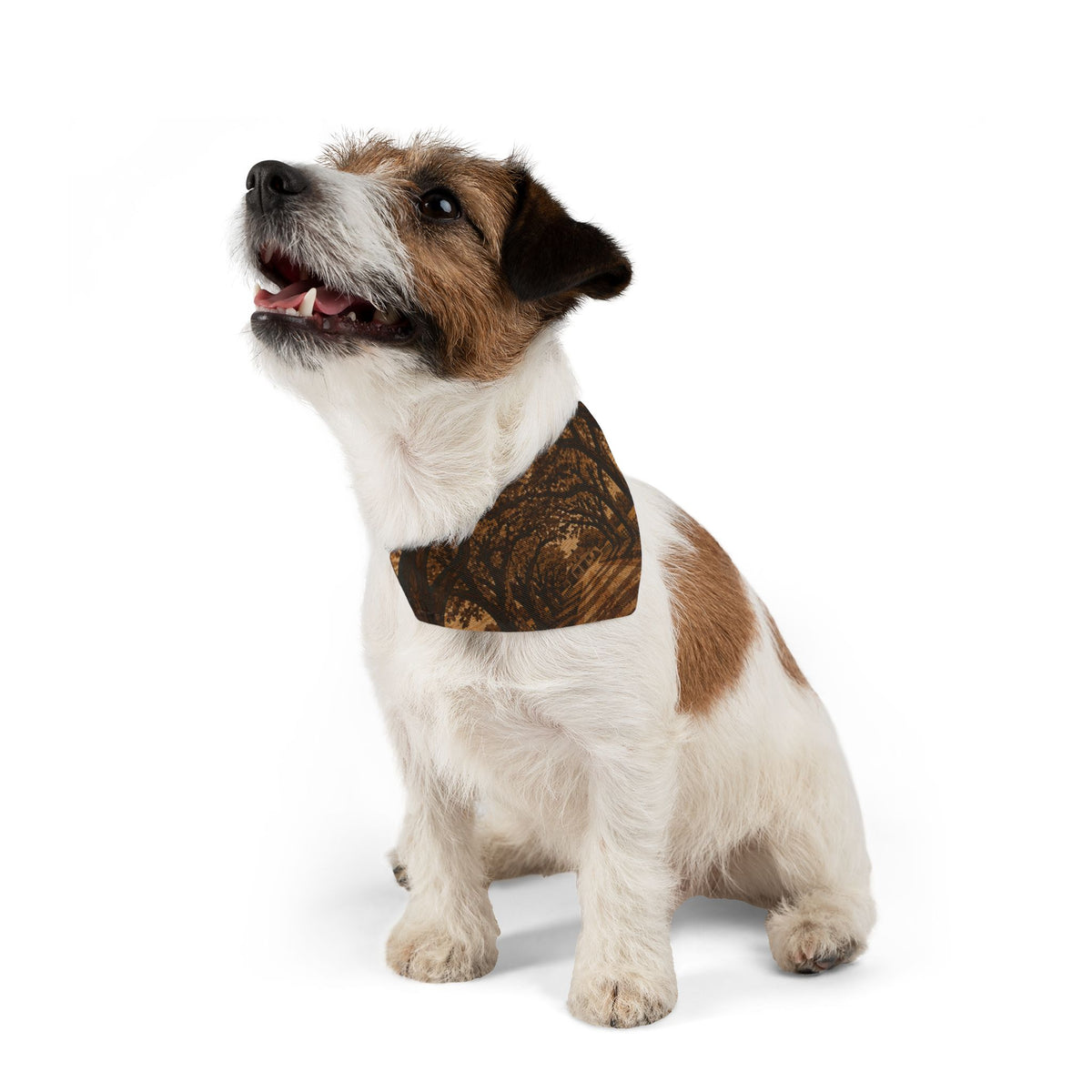 Dog Bandana Collar – Marquetry Live-Oak Lane | Machine-Washable, S–XL