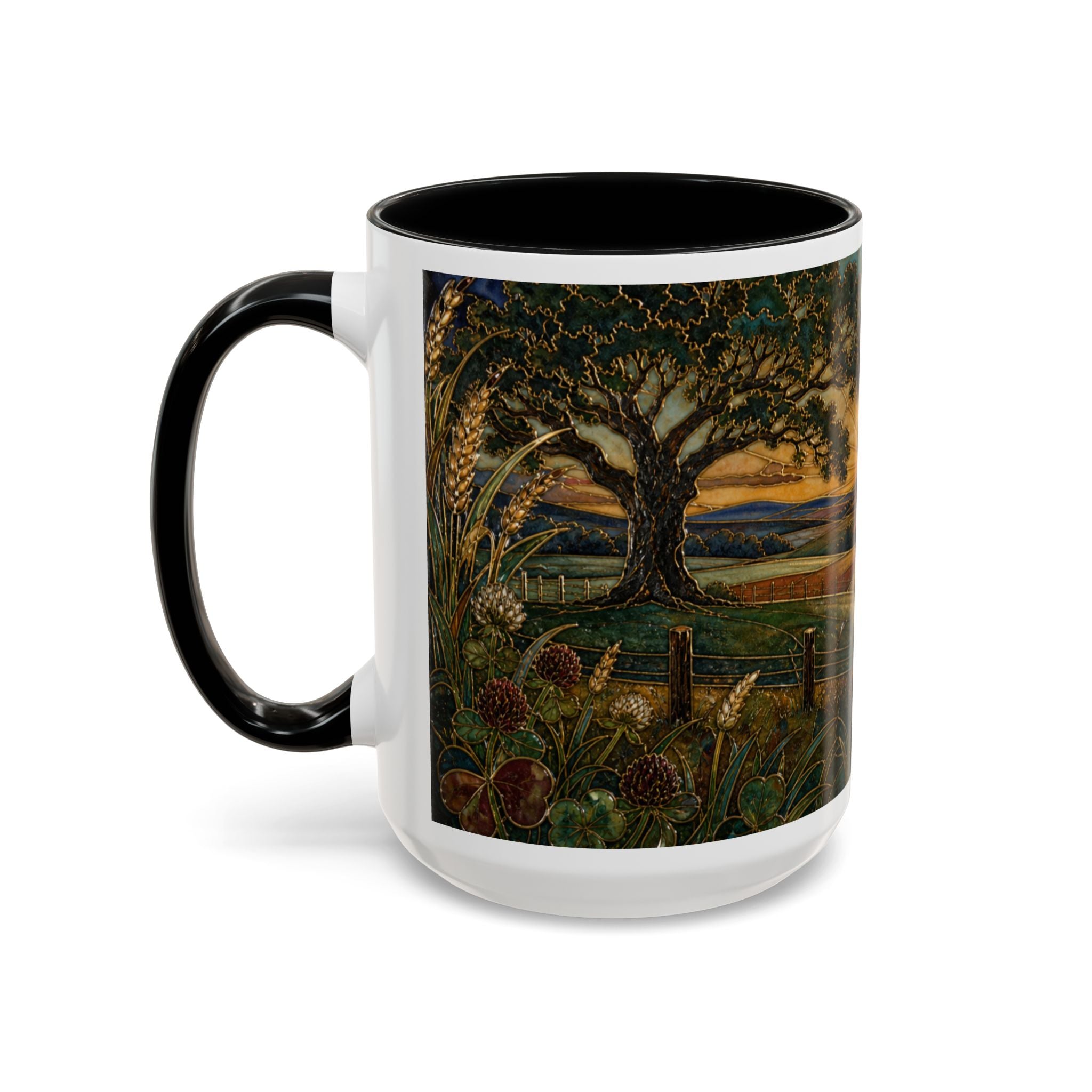 Farmhouse Coffee Mug – First Light Cloisonné | Ceramic Accent Mug, 11oz or 15oz