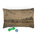 Washable Dog Bed – Linen Field & Barn | Soft Fleece Pet Bed, 3 Sizes