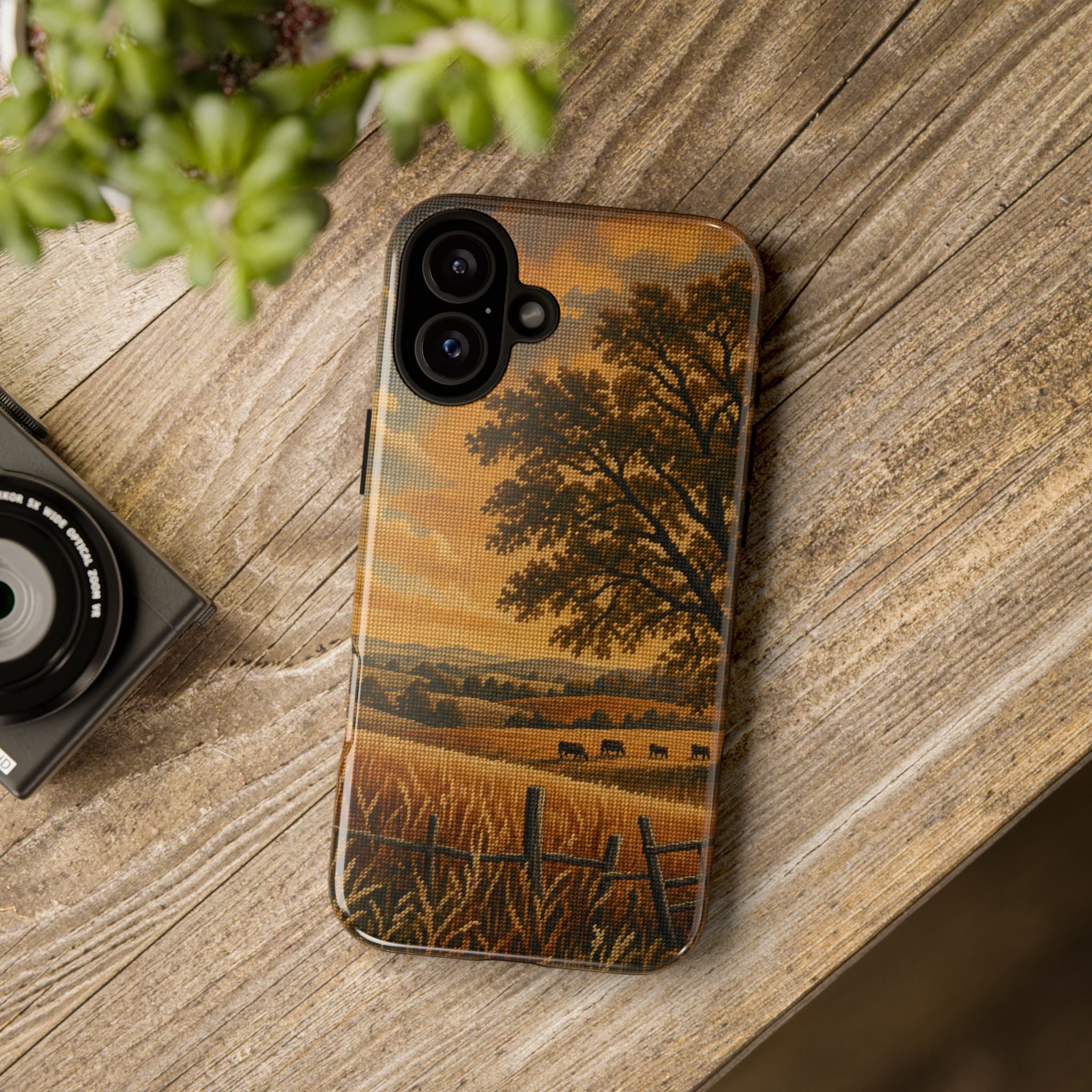 iPhone Case – Long Season Needlepoint | Tough Dual-Layer Case, iPhone 11–17